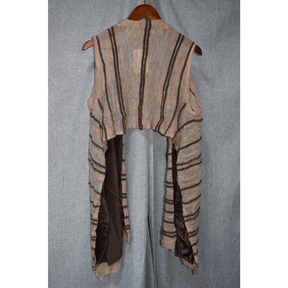 Anthropologie Moth Striped Knit Waterfall Vest S/M - Picture 3 of 3